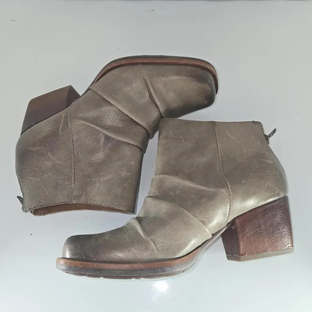 0386 Kork-Ease Kissel Ankle Boots Women's‎ Leather Bootie Shoes Size 6M